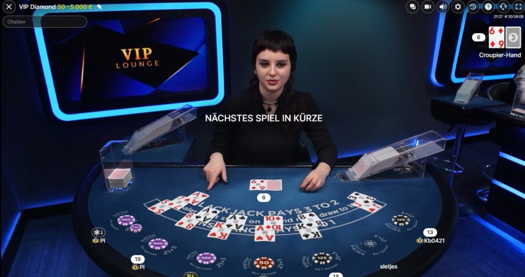 VIP Lounge Black jack Live dealer